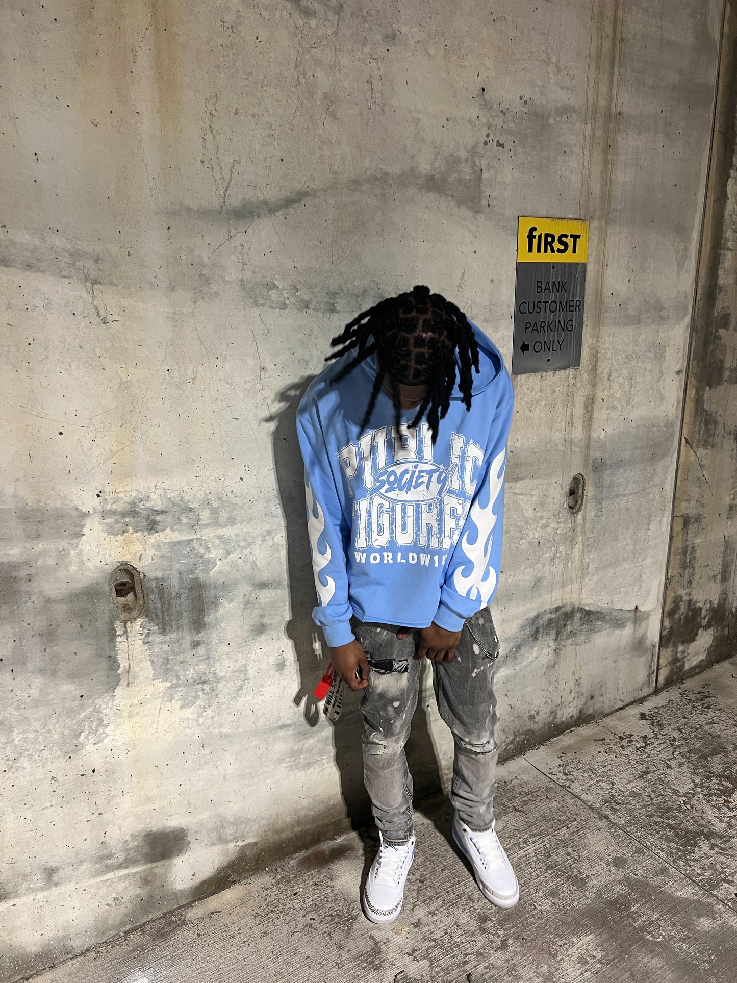 PF SOCIETY HOODIE (LIGHT BLUE)