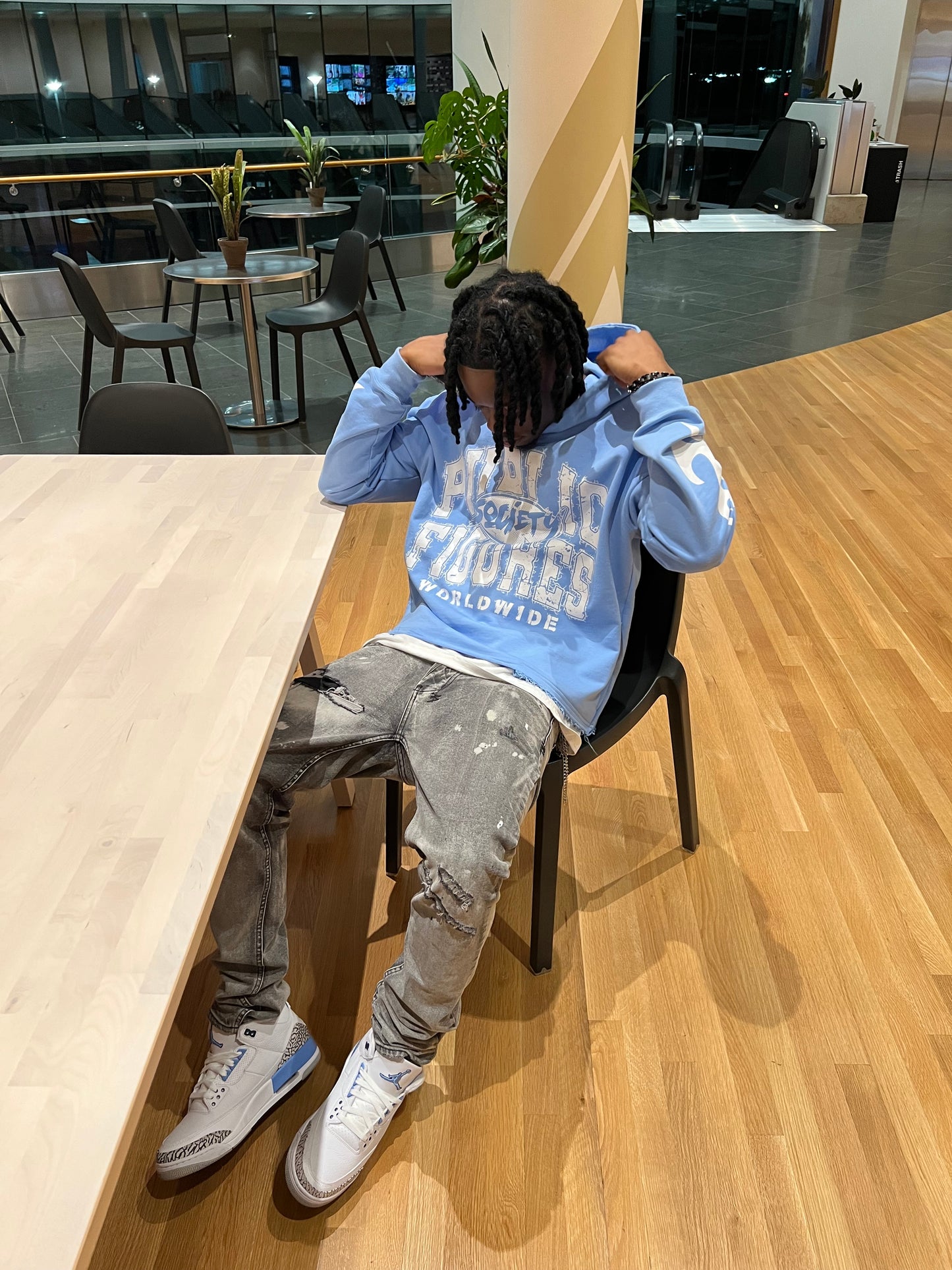 PF SOCIETY HOODIE (LIGHT BLUE)